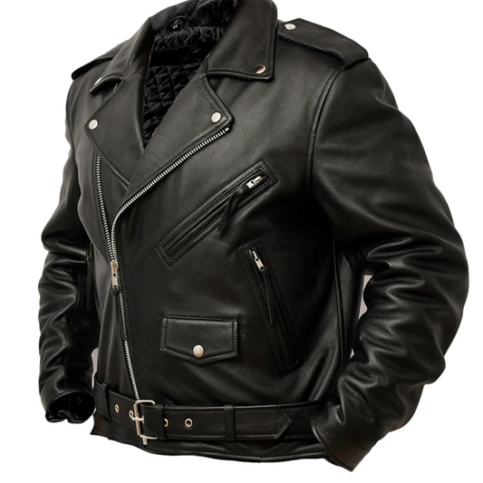 Men's Genuine Cowhide Full Grain Leather Jacket