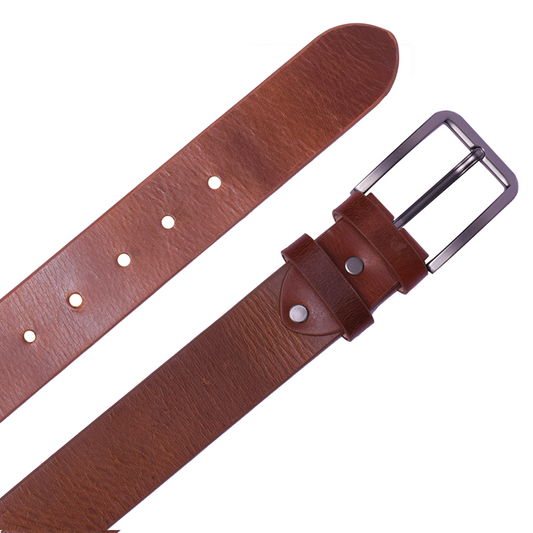 Men's Casual Leather Jeans Belt Crazy Horse | Handmade