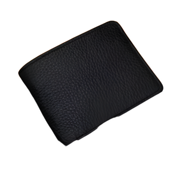 RFID Blocking Black Bifold Leather Wallet